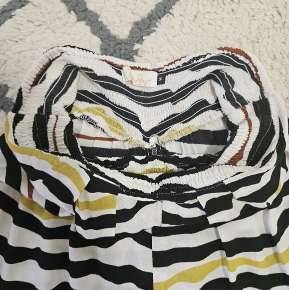 Ava Sky Wide Legged Wave Breaks Striped Pants Size M - Picture 11 of 11